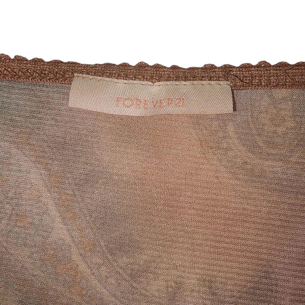 VTG FOREVER 21 mesh paisley top, size L - Picture 3 of 5